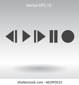 Buttons for music playback vector illustration