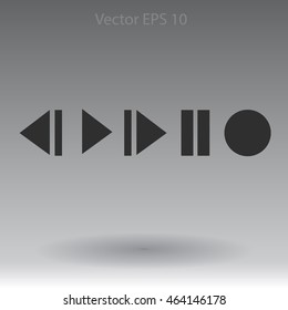 Buttons for music playback vector illustration