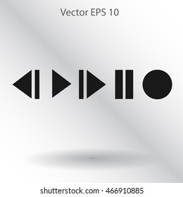 Buttons for music playback vector illustration