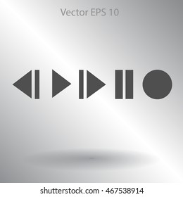 Buttons for music playback vector illustration