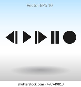 Buttons for music playback vector illustration