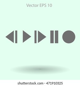 Buttons for music playback vector illustration
