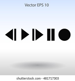 Buttons for music playback vector illustration