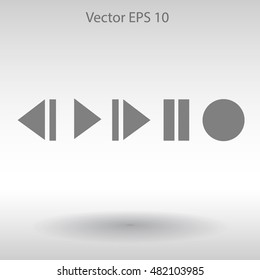 Buttons for music playback vector illustration