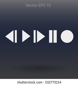 Buttons for music playback vector illustration