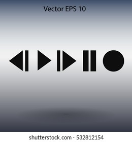 Buttons for music playback vector illustration
