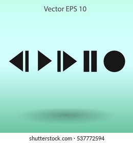 Buttons for music playback vector illustration