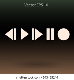 Buttons for music playback vector illustration