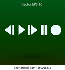 Buttons for music playback vector illustration