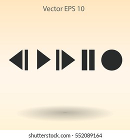 Buttons for music playback vector illustration