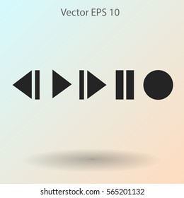 Buttons for music playback vector illustration