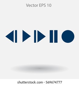 Buttons for music playback vector illustration