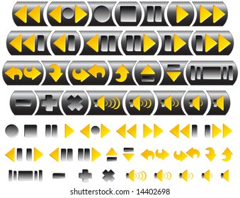 Buttons in notch for sound device.