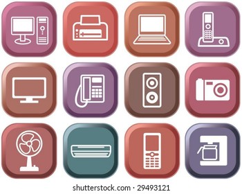 Buttons of office equipment