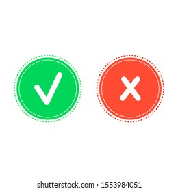 Buttons are ok, do's and don'ts for web design, application, site or other. Vector.