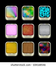 Buttons on black, 10eps.