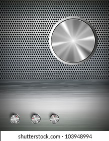 buttons on a metall background