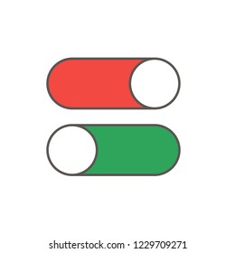 buttons on and off. vector