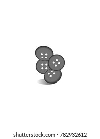 Buttons on white background