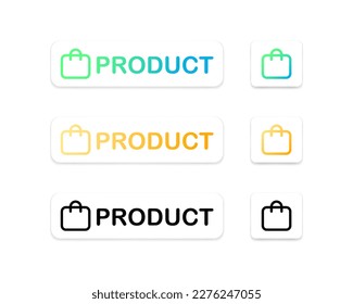 Buttons for online store. Flat, color, set of buttons for online store. Vector illustration