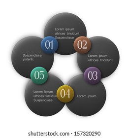 Buttons options - infographics design. Vector EPS10
