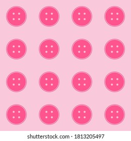 Buttons pattern isolated vector / pink