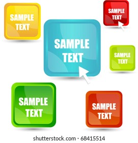 buttons with pointer