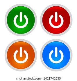 Buttons Power Illustration Vector Download Eps Stock Vector (Royalty ...