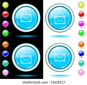 Buttons the read and not read message, on white and on a black background eps10