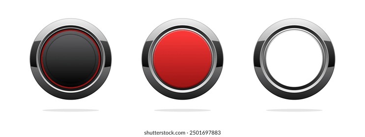 Buttons realistic illustration. Vector buttons