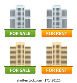 Buttons sale and rent of city apartments