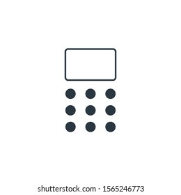 Buttons and screen icon. Stock vector illustration isolated on white background.