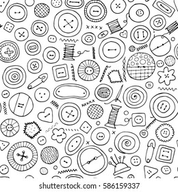 Buttons, seamless pattern for your design