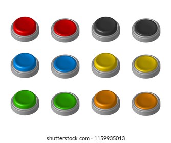buttons set, on and off