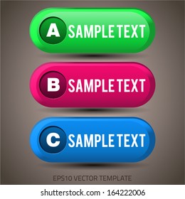 buttons set template