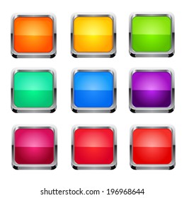 Buttons set. Vector