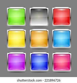 Buttons set. Vector