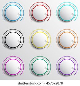 Buttons set. Vector Illustration