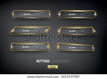 Buttons set web steel on background color black  Stockfoto © 