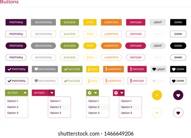 Buttons set for your web and applications