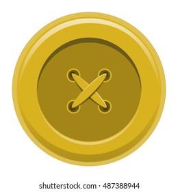 Buttons sewing, button shirt clothing, vector illustration