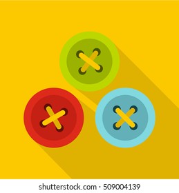 Buttons for sewing icon. Flat illustration of buttons for sewing vector icon for web