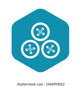 Buttons for sewing icon. Simple illustration of buttons for sewing vector icon for web