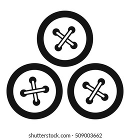 Buttons for sewing icon. Simple illustration of buttons for sewing vector icon for web