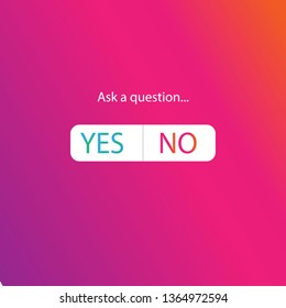 Buttons for social media. Template a poll social media. Vector illustration.