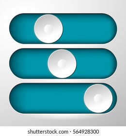 Buttons for switching on and off symbol