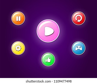 Buttons ui game user interface play pause 