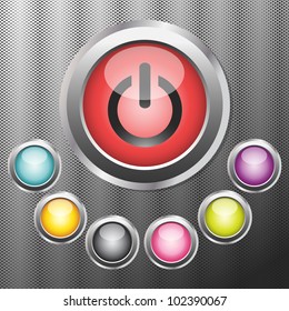 buttons in various colors