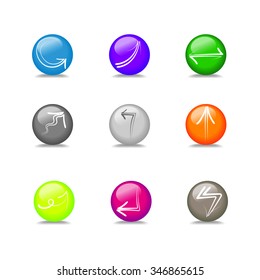 Buttons. Vector. Color. Arrows Color