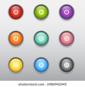 Botones colores de Vector ui ilustración arte dibujo Botones de colores